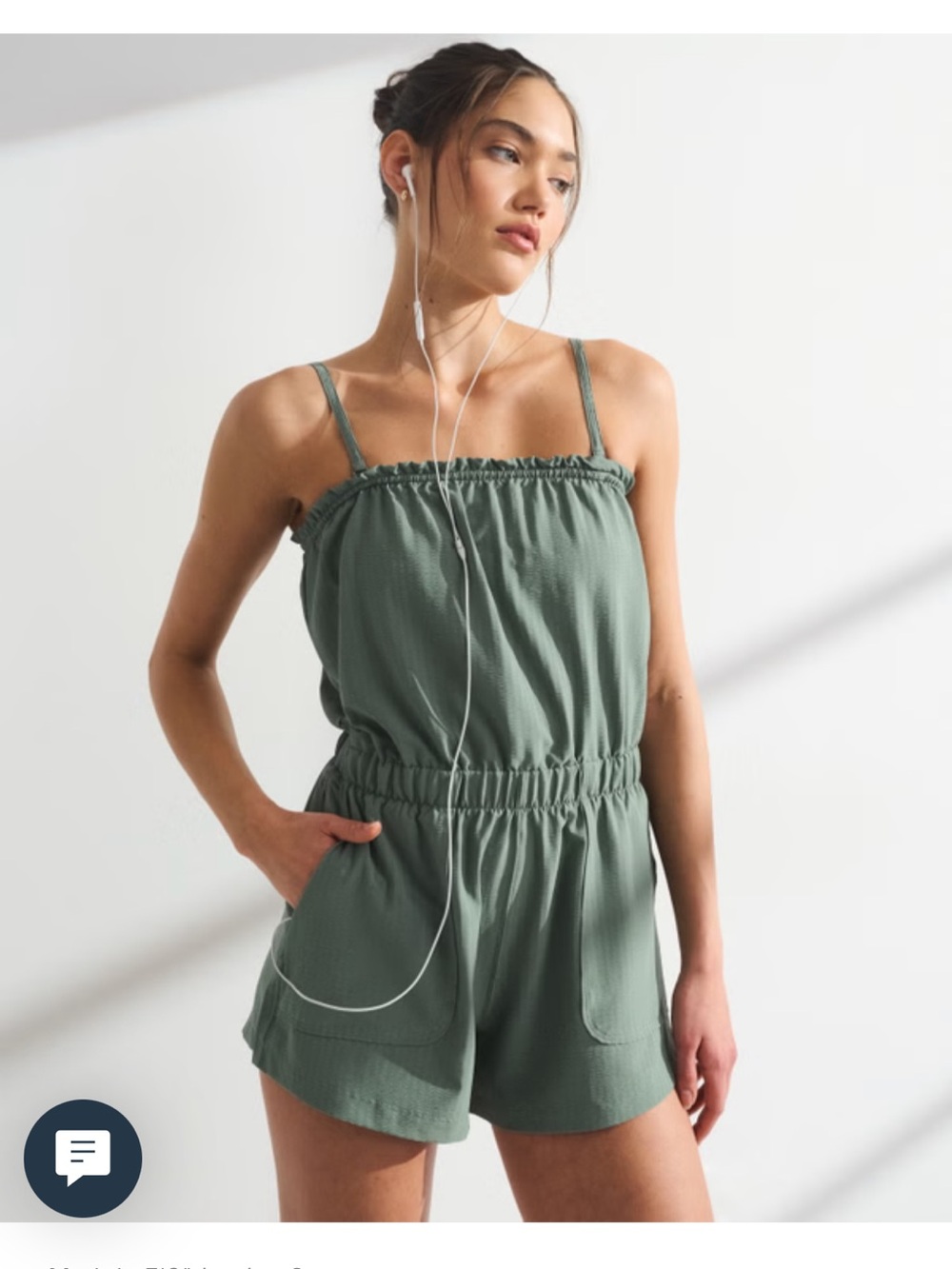 NWT Abercrombie YPB On the Go Seersucker Romper